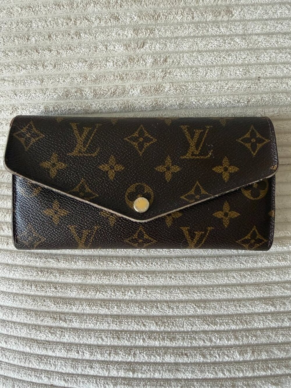 Authentic Louis Vuitton Monogram Sarah Wallet | Long Envelope Flap